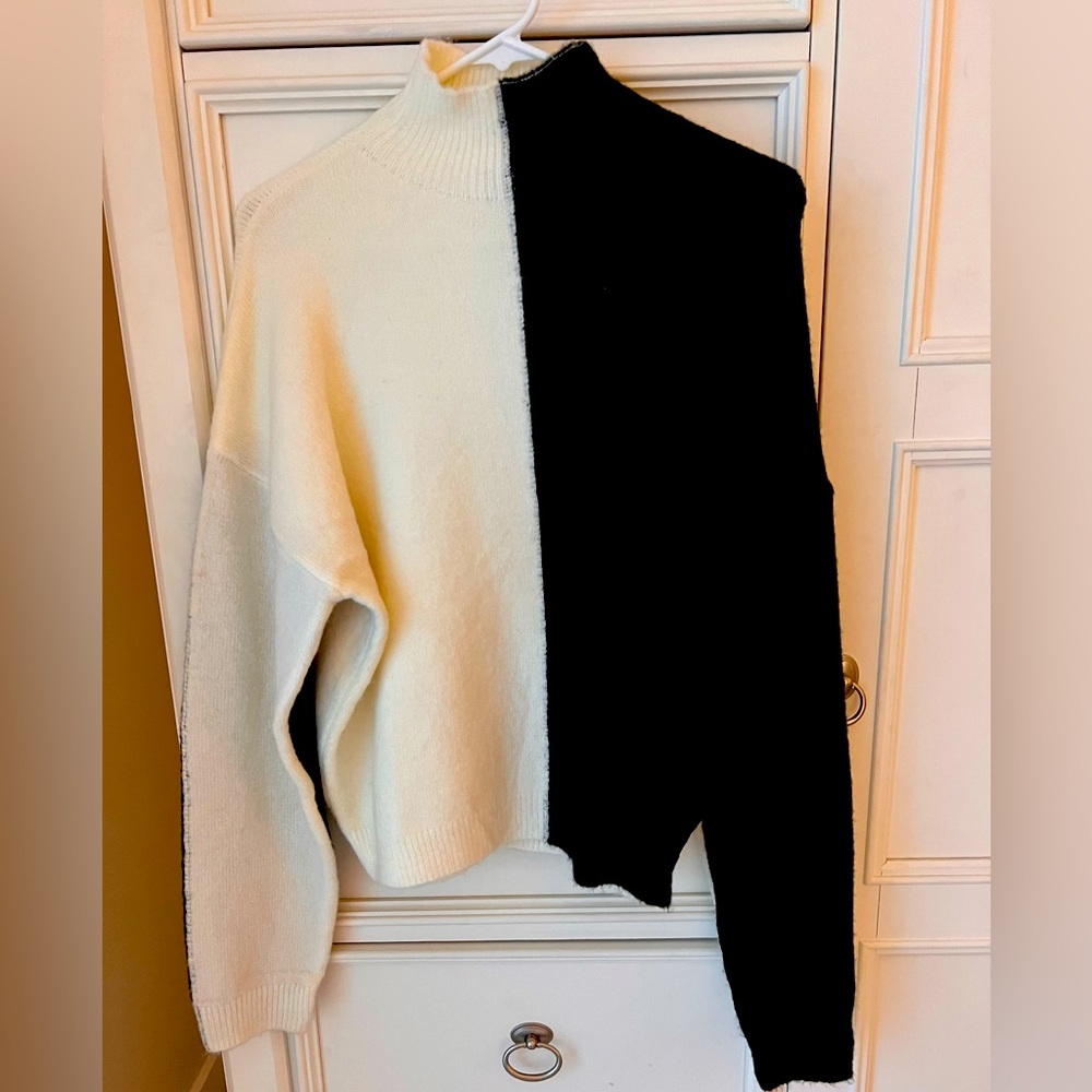 Missguided Color Block Turtle Neck Sweater